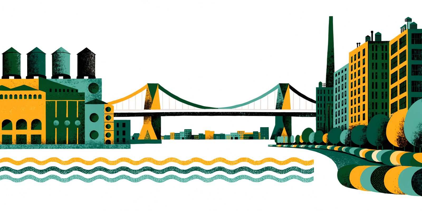 Illustration of North Brooklyn: Greenpoint, Williamsburg and Bushwick