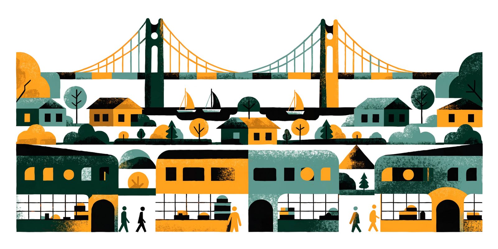 Illustration of Northeast Queens: Flushing, Bayside and Fresh Meadows