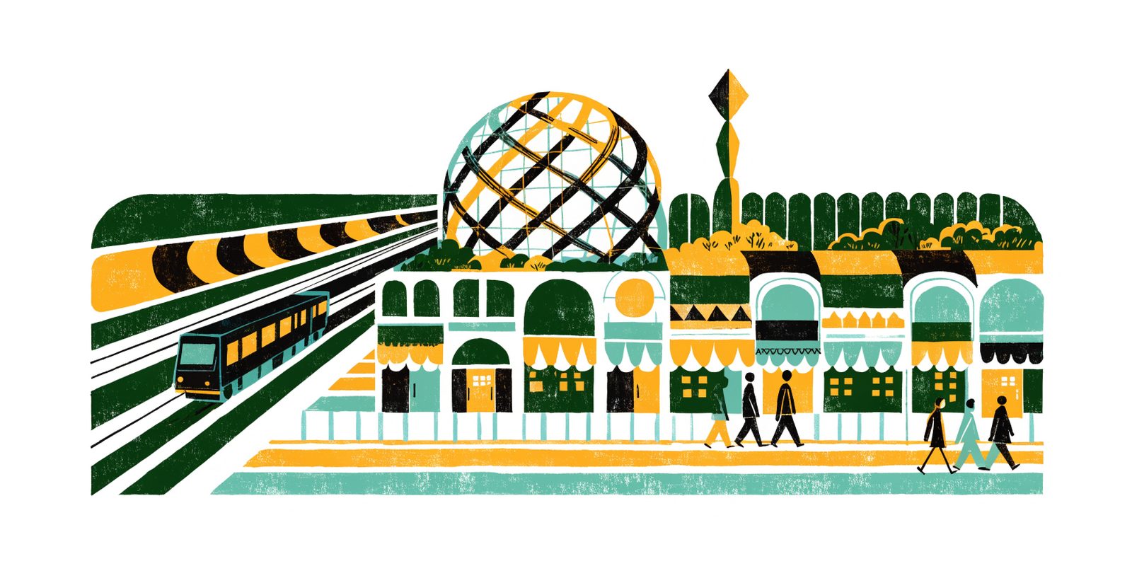 Illustration of West Central Queens: Jackson Heights, Elmhurst, Corona, Maspeth and Ridgewood