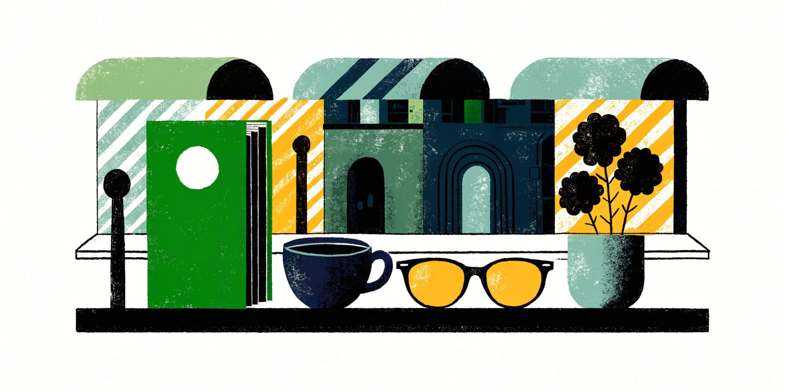 Illustration: a printed report on a shop counter